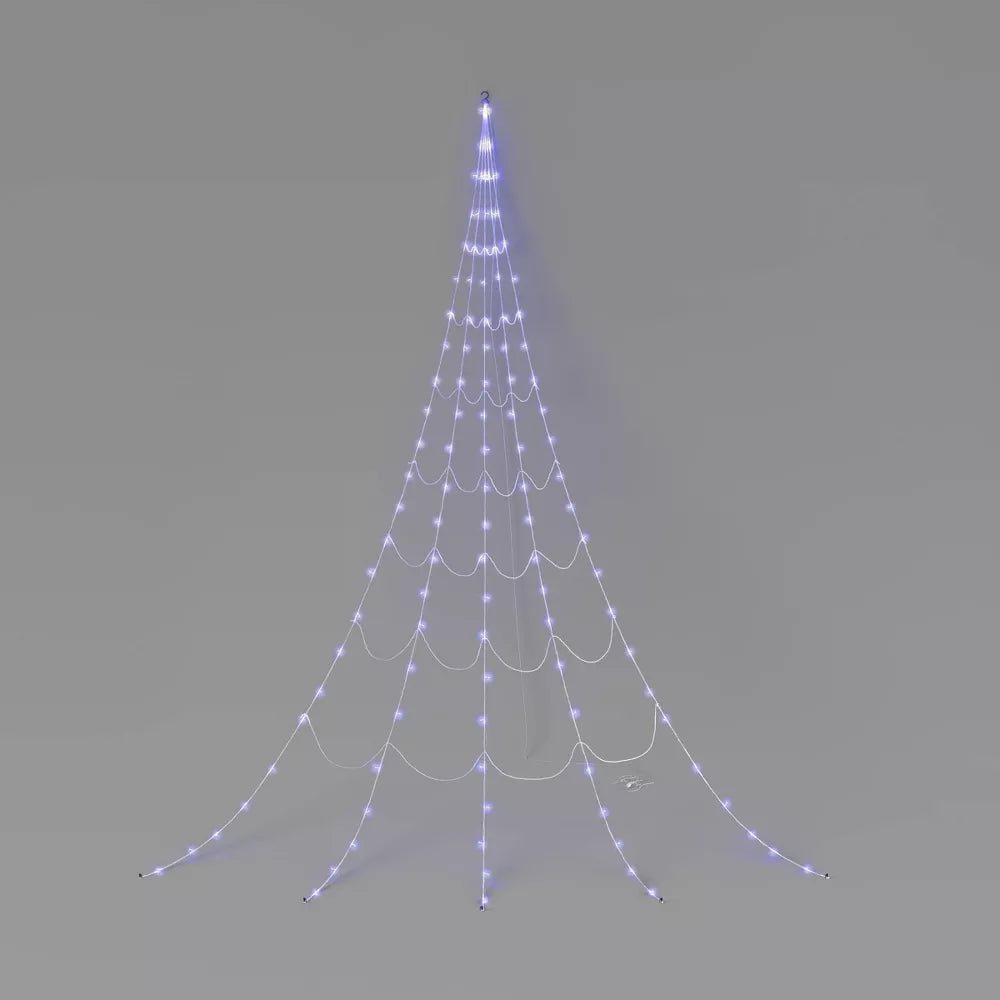 Lumini șir pânză de păianjen LED cu schimbare de culoare, decor de Halloween pentru interior și exterior