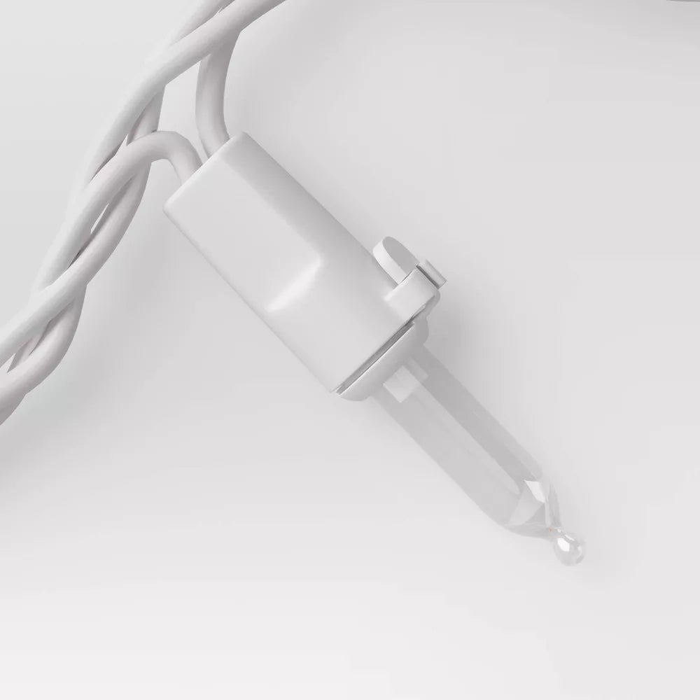 Șir lumini miniaturale LED cu 100 becuri transparente, pentru interior și exterior