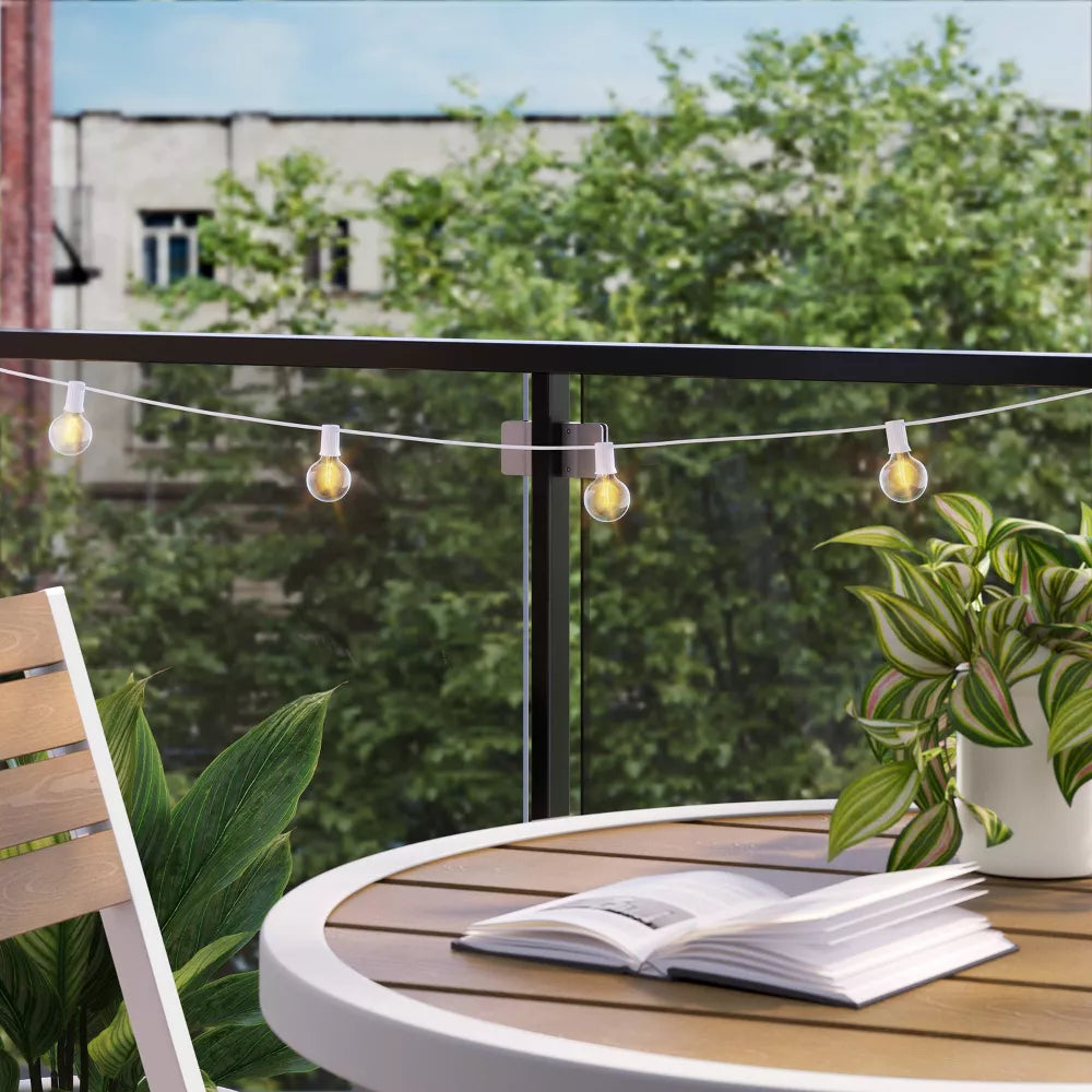 Șir de lumini glob LED pentru interior și exterior, cu 20 de becuri transparente